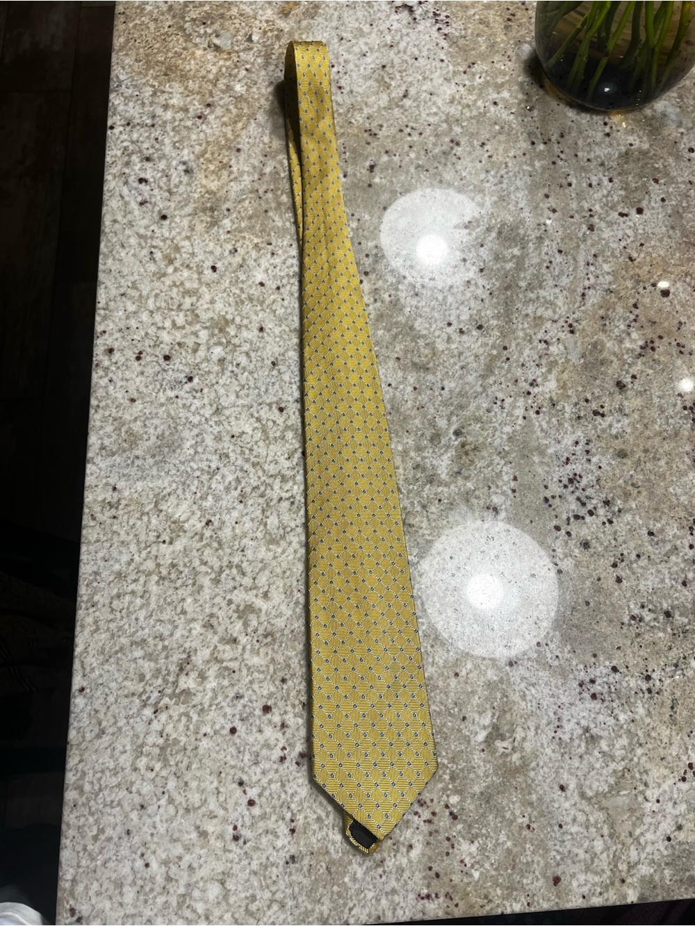 Brooks Brothers Yellow and Blue Geometric Tie